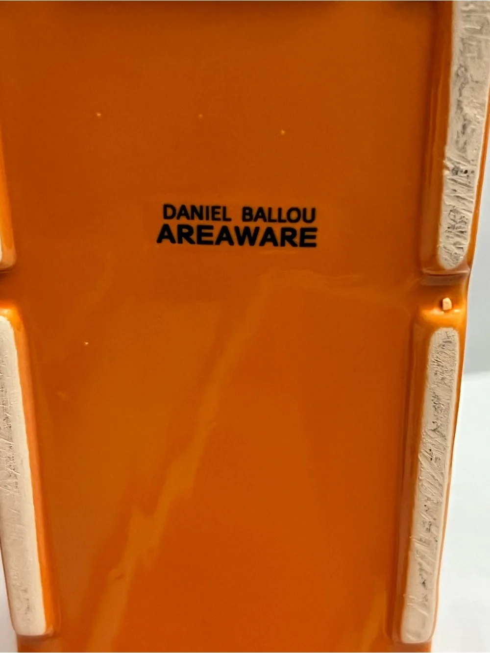 Daniel Ballou Areaware Orange Ceramic Storage Containers With Lids Set of 2